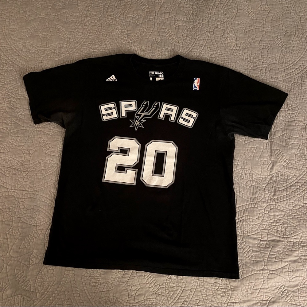Adidas Manu Ginobili t-shirt jersey size Large (black)